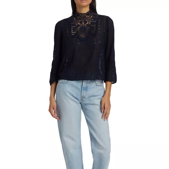 Dôen NWT Essie Broderie Anglaise Top Size S - Picture 2 of 5